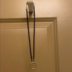 Black hoop necklace